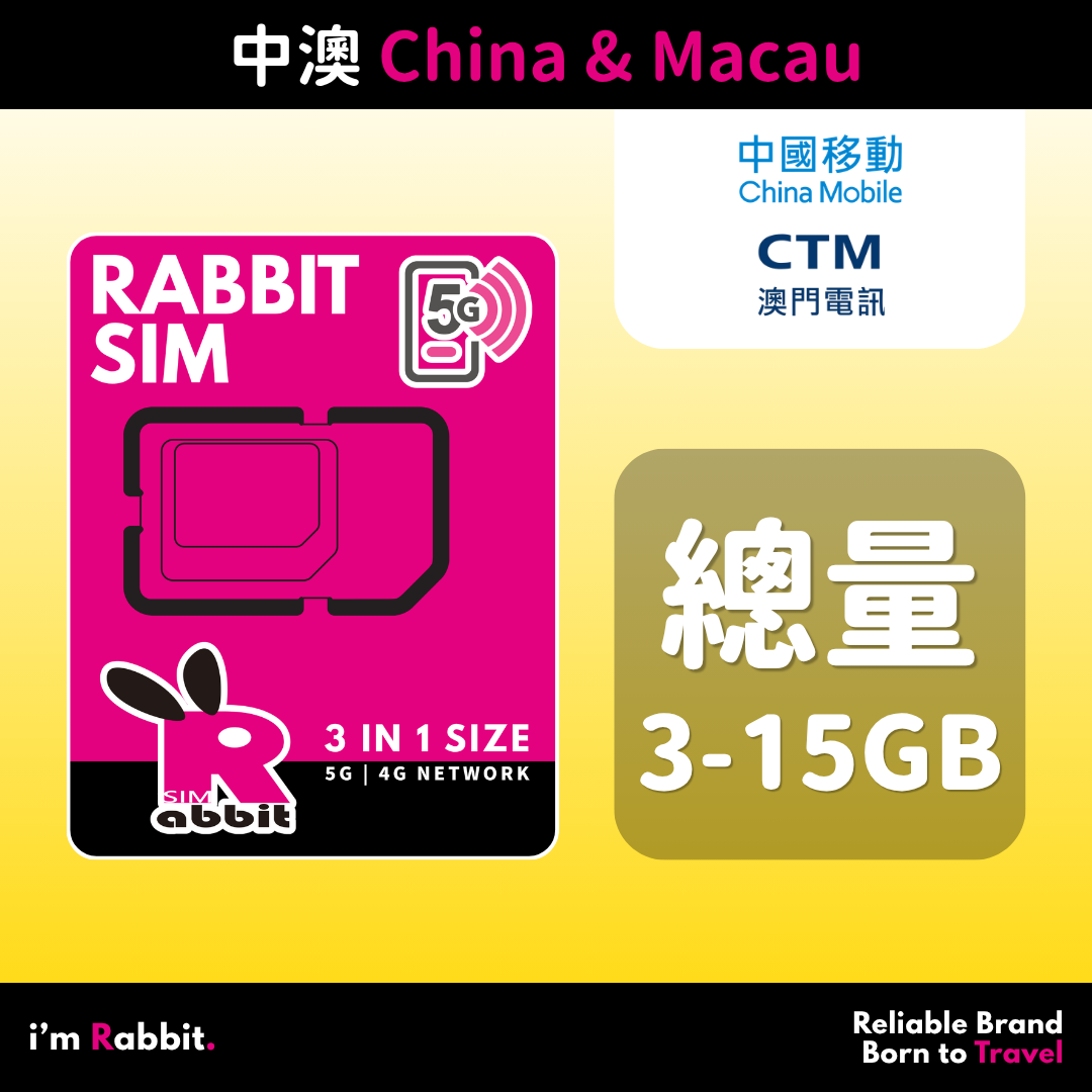 China & Macau Unlimited Data #China Mobile & CTM