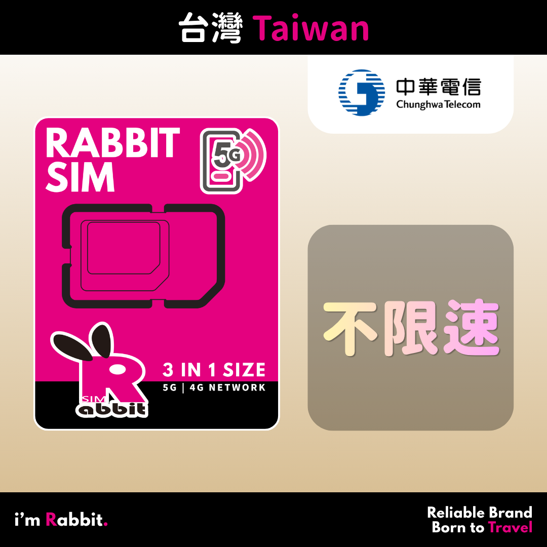Taiwan Full-Speed Unlimited Data #Chunghwa Telecom