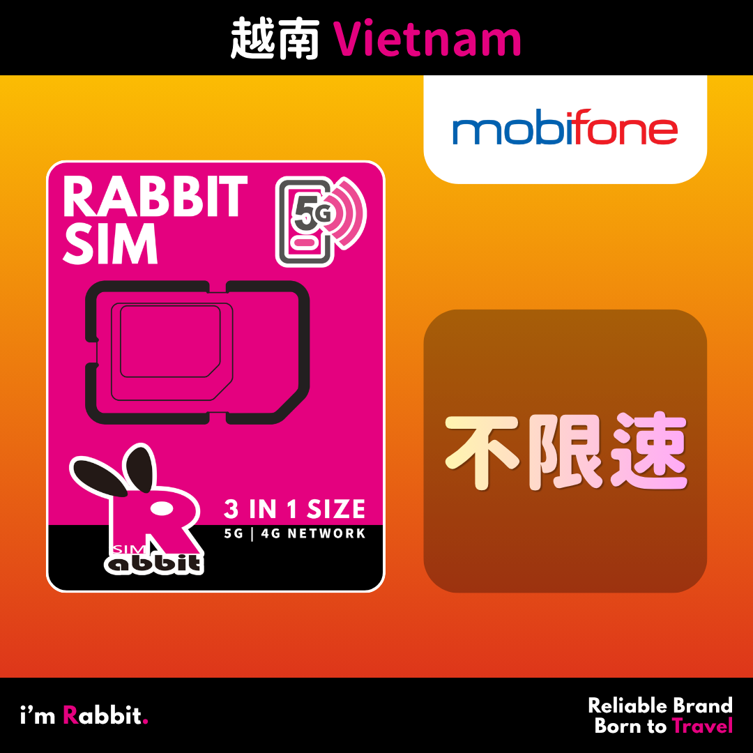 Vietnam Full-Speed Unlimited Data #Mobifone