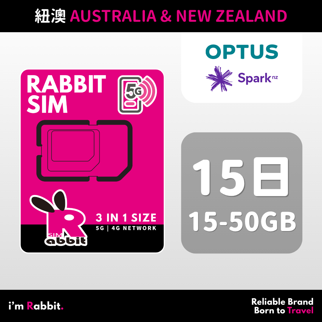 Australia & New Zealand 15 Days 15/30/50GB FUP Unlimited Data