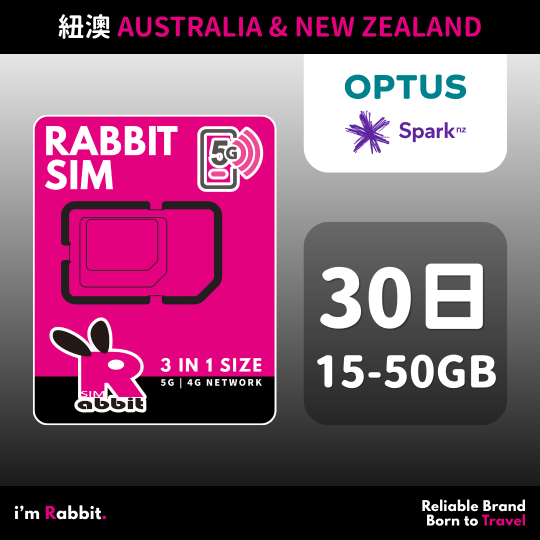 Australia & New Zealand 30 Days 15/30/50GB FUP Unlimited Data